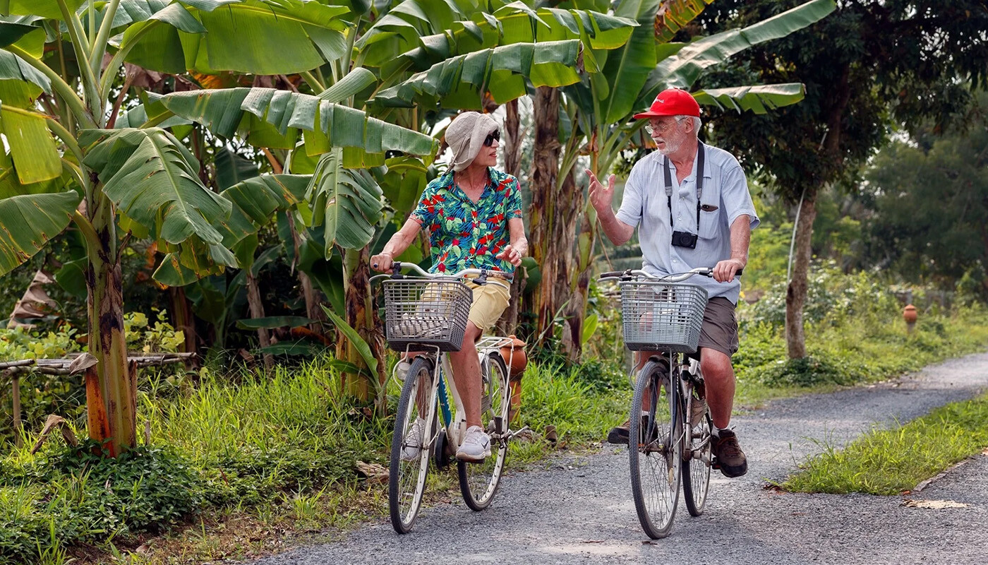 Cykling ved Mekong