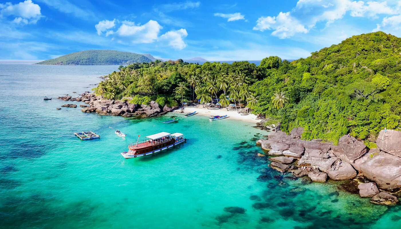 Phu Quoc med turkisblåt vand