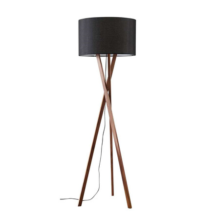 Auriane Floor Lamp Black Oak Lucande Auriane Floor Lamp Black Oak Lucande, Thin Floor Lamp With Shade