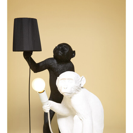 Monkey Standing Lamp Black Seletti - Buy online