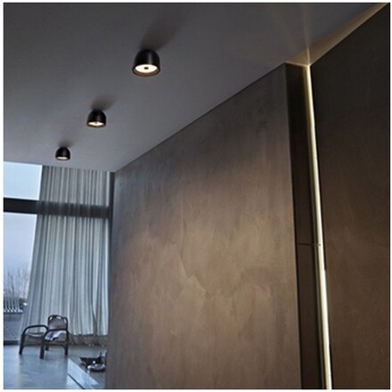 Statistisch Scheiding Artefact Wan Ceiling Lamp/Wall Lamp Black - Flos - Buy online