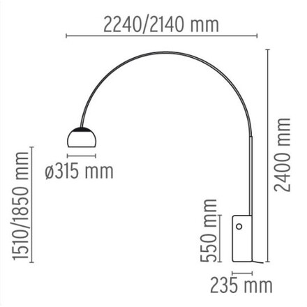 Gastheer van woordenboek speelplaats Arco Floor Lamp - Flos - Buy online