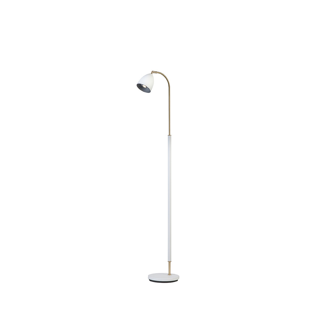 Deluxe Floor Lamp White Brass Led Belid Deluxe Floor Lamp White Brass Led, Floor Standing Reading Lamps Argos