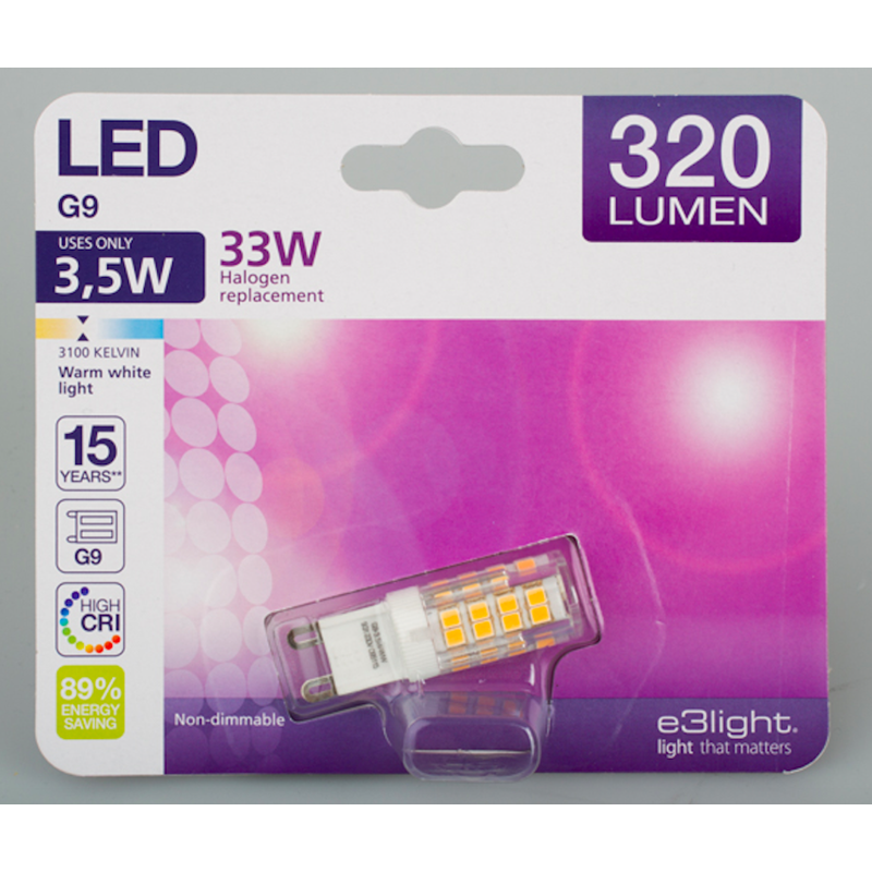 risiko stave Giotto Dibondon Bulb LED 3,5W (320 lm) 3000K G9 - e3light - Buy online