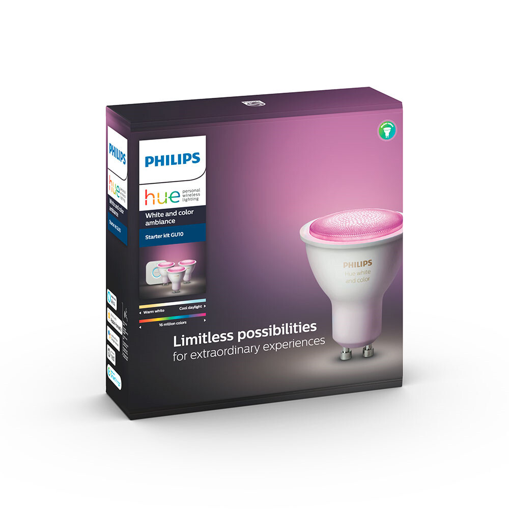 Philips Hue White Color Ambiance Starter Kit 3 Bluetooth Gu10 Philips Hue