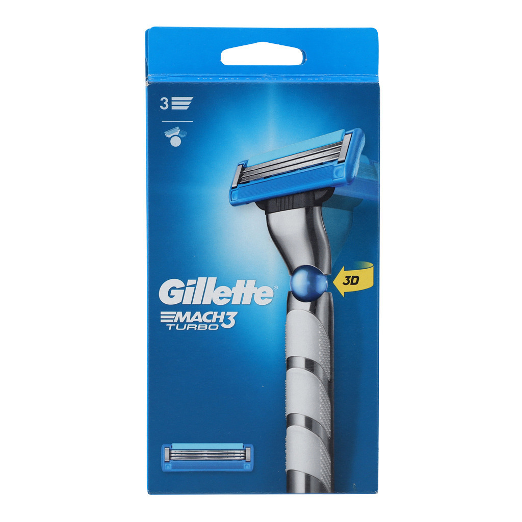 Barberskraber - Gillette Mach3 Turbo Razor, 1 stk