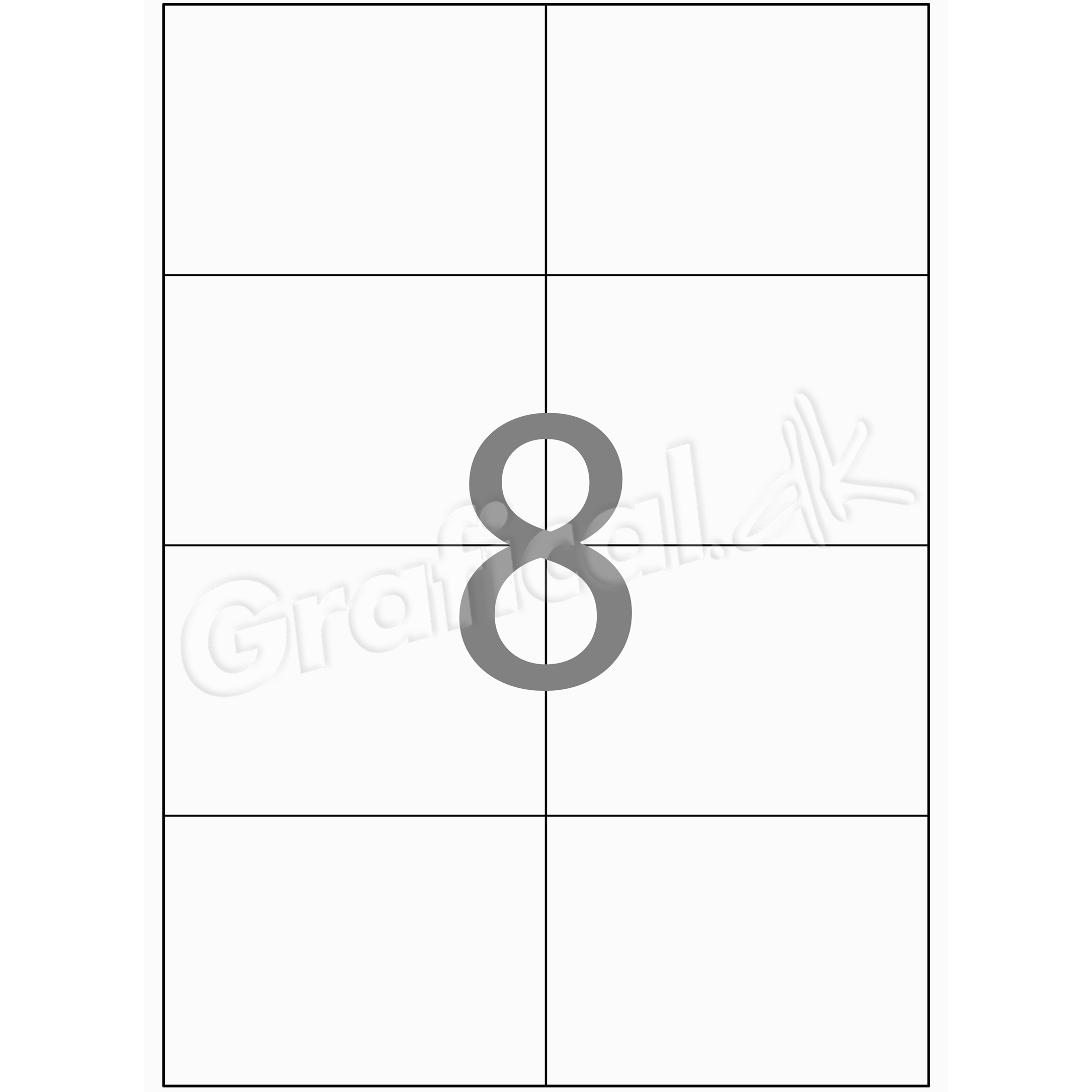 Print selv etiketter Xerox 8 pr. ark 105 x 74 mm 003R90024 100 ark