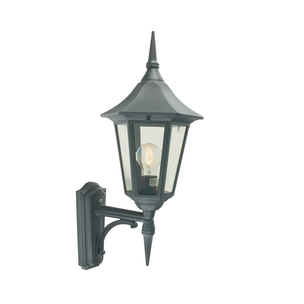 Modena Up Utendørs Vegglampe Liten Svart - Norlys