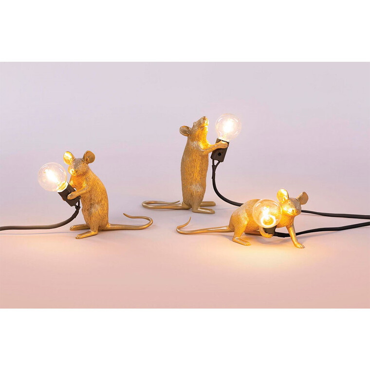 overdrijving Geheugen Beschrijving Mouse Lamp Lop Lying Down Table Lamp Gold - Seletti - Buy online