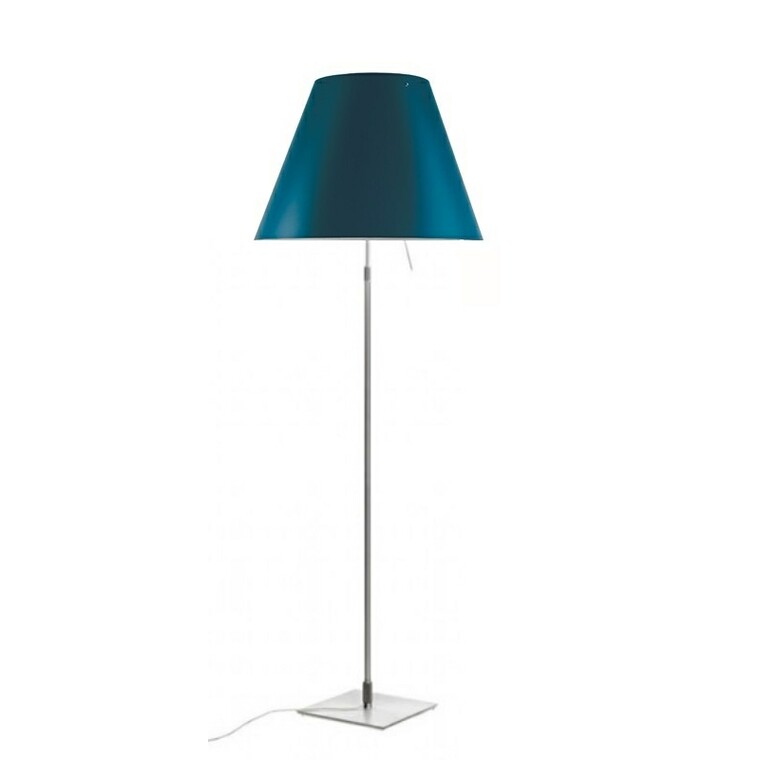 Costanza Floor Lamp Aluminium With Petroleum Blue Luceplan Costanza Floor Lamp Aluminium With, Costanza Floor Lamp