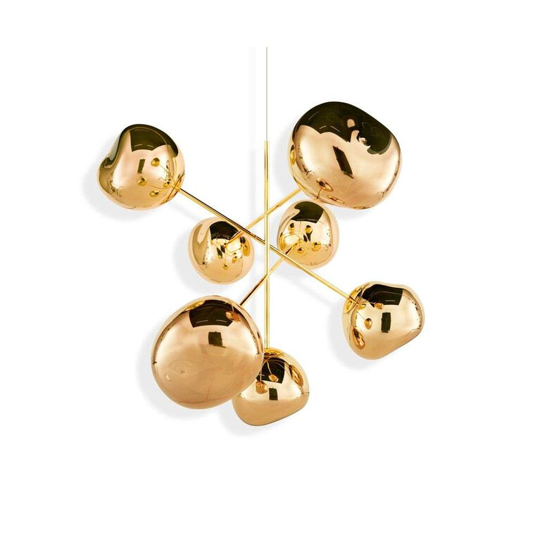 Melt Led Chandelier Large Gold Tom Dixon Melt Led Chandelier Large Gold Tom, Large Gold Sphere Chandelier