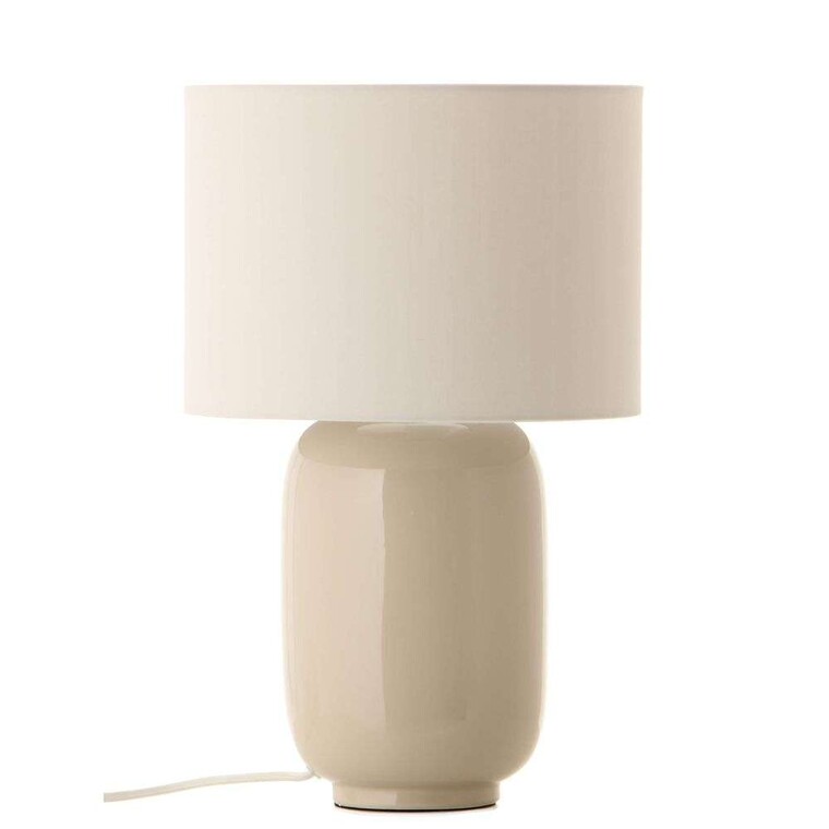 Cadiz Ceramic Table Lamp Taupe, Jamon Beige Ceramic Table Lamp