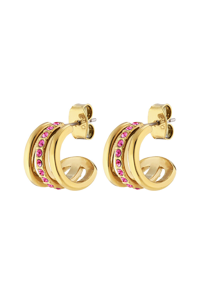 Boucles D'oreilles Larges Dyrberg/Kern Shaba - Acier Inoxydable Argenté - Neuf Avec étiquettes
