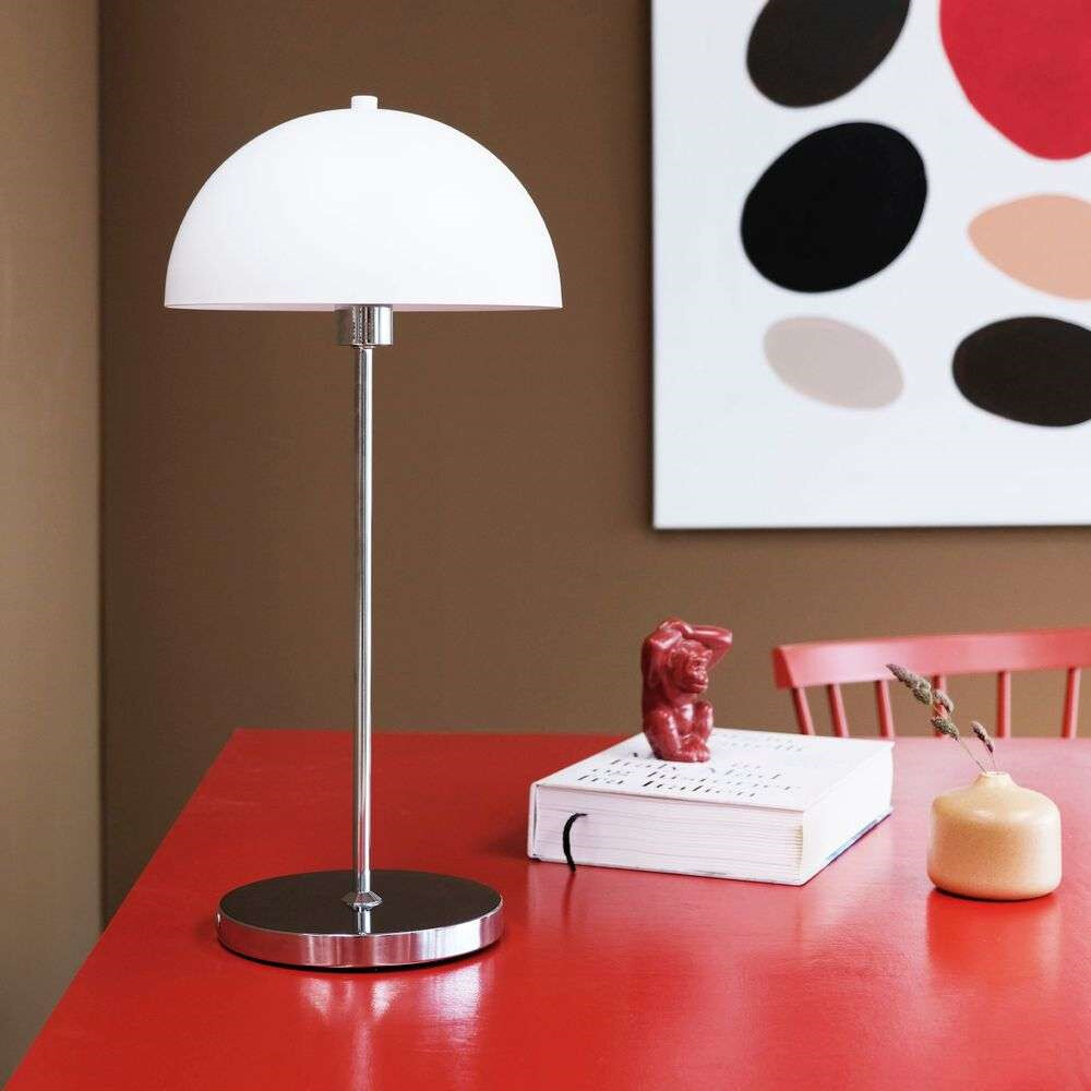 Arab Mursten konsulent Garda Table Lamp White/Chrom Rechageable - DybergLarsen - Buy online
