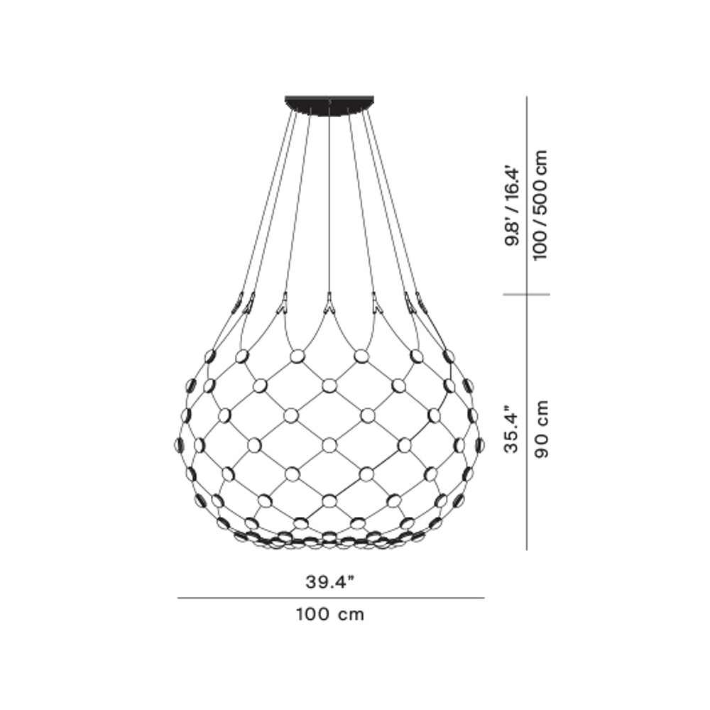 Mesh Pendant O1000 Luceplan Buy Online