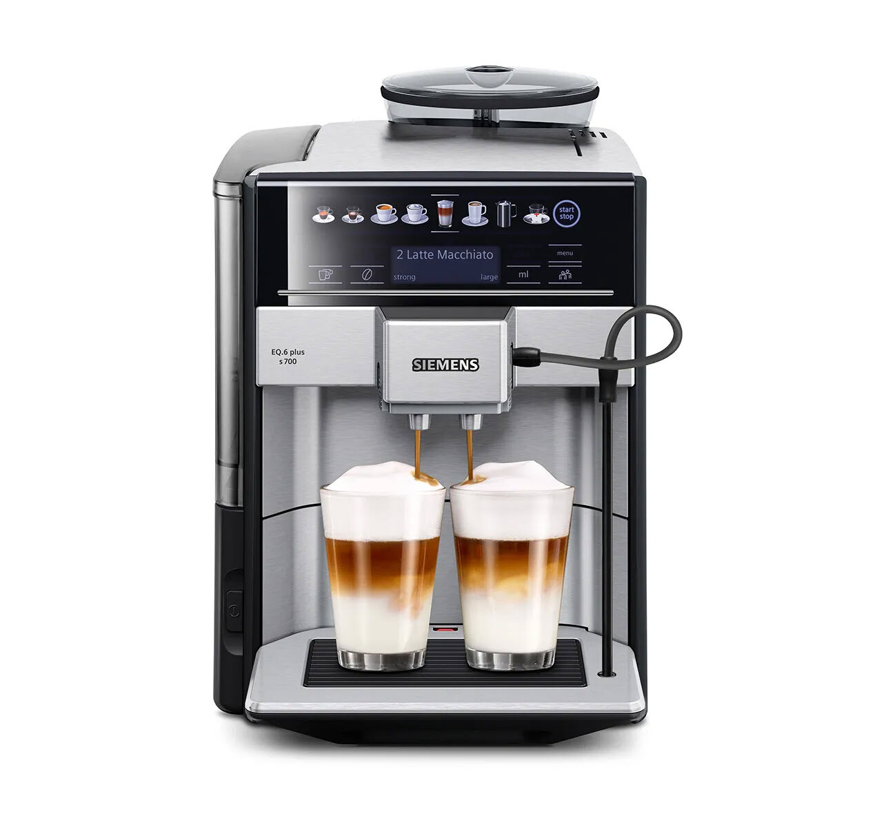 Siemens fuldautomatisk kaffemaskine EQ.6 plus s700 - Metallic