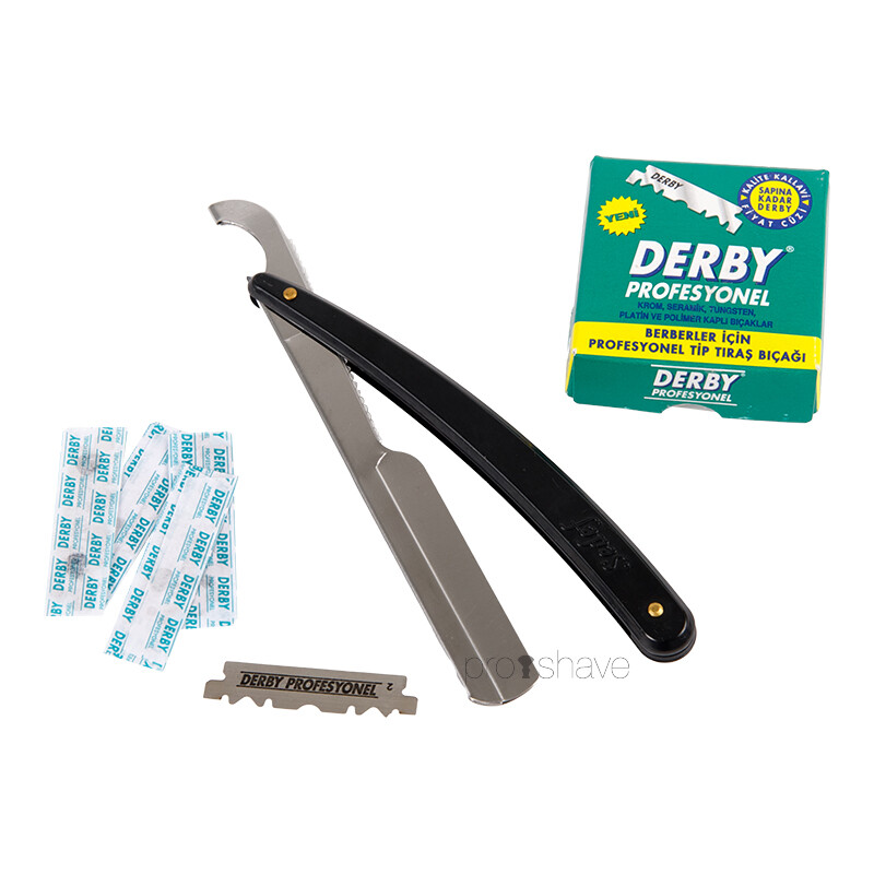 Sedef Shavette, Black + 100 Derby Half Blades