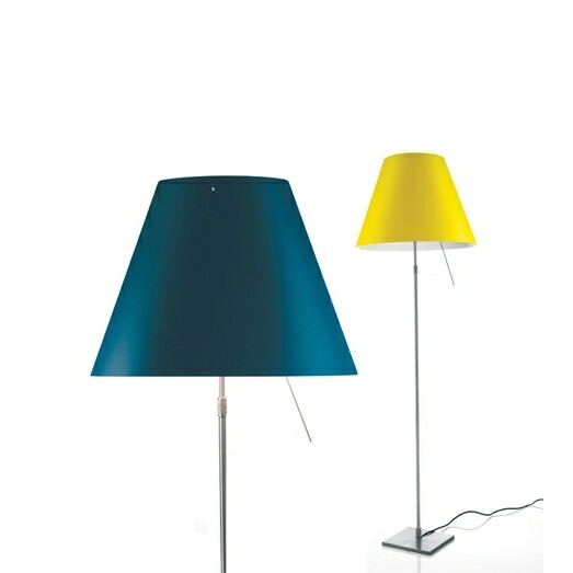 Costanza Floor Lamp With Dimmer Aluminium Soft Skin Luceplan Costanza Floor Lamp With Dimmer, Floor Lamp Dimmer Nz