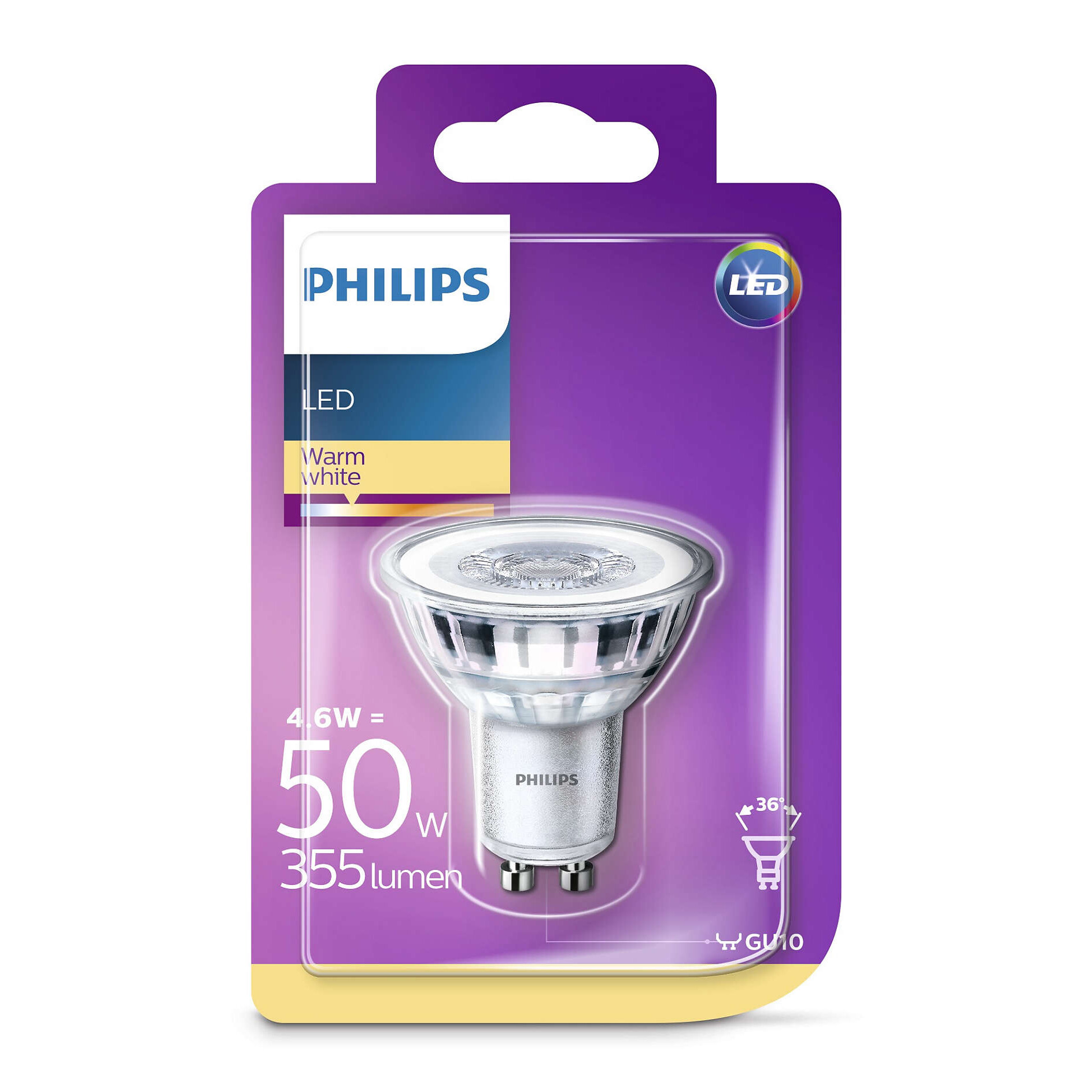 maïs Adverteerder Tether Bulb LED 4,6W (50W/355lm) GU10 - Philips - Buy online