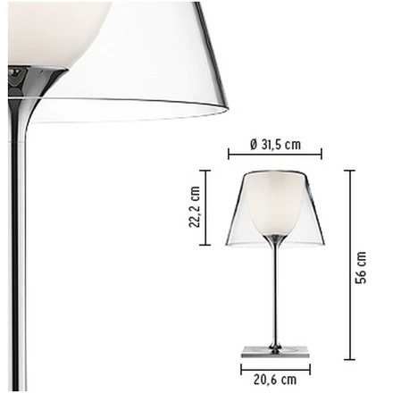 Lampada da tavolo K tribe T1 Glass di Flos - trasparente