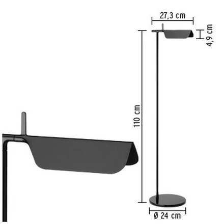 Tab F LED Floor Lamp Black Flos Buy online