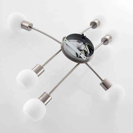 Agmar 6 Ceiling Lamp Nickel - Lindby - Buy online