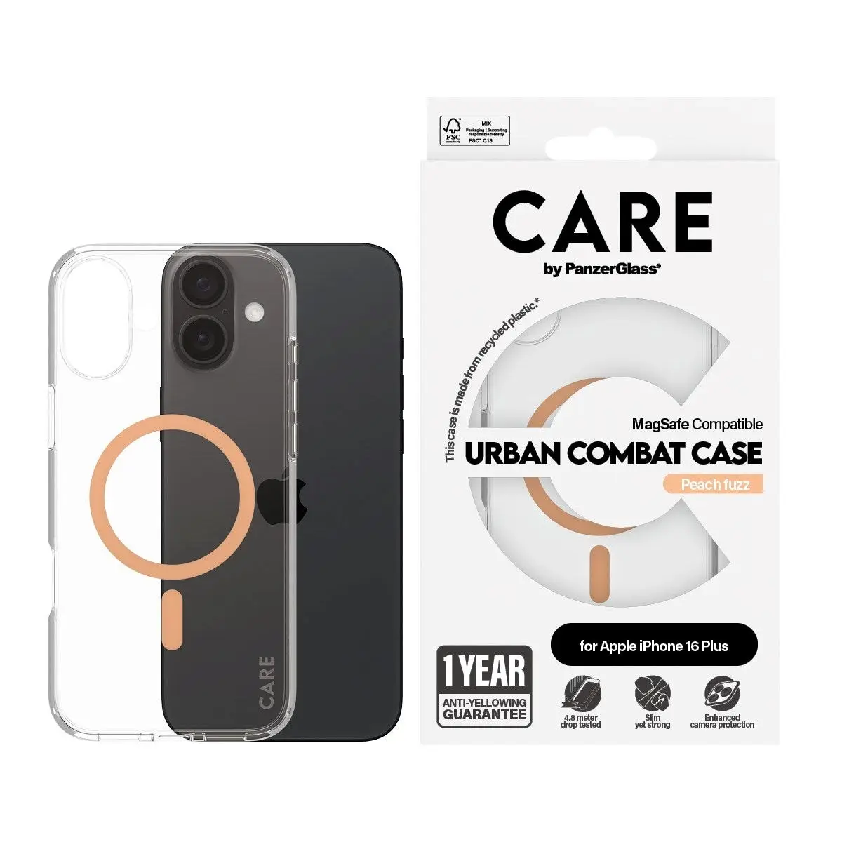 Care cover by PanzerGlass iPhone 16 Plus Flagship klar P Urban MagSafe