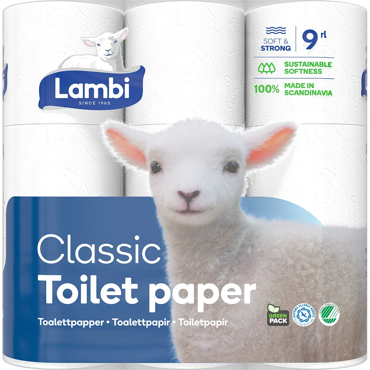 Gymnast Satire Anerkendelse Toiletpapir Lambi 3-lags 20,6m - 36 ruller - Køb billigt på Grafical.dk