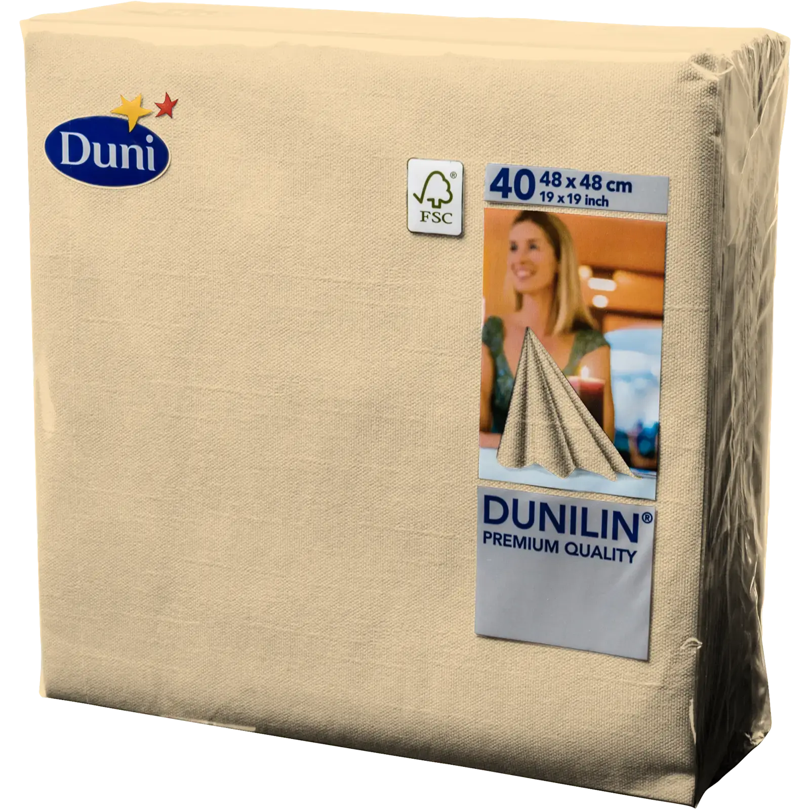 Dunilin Servietter – Duni Dunilin – buttermilk/creme – 48 x 48 cm – 40 stk ...