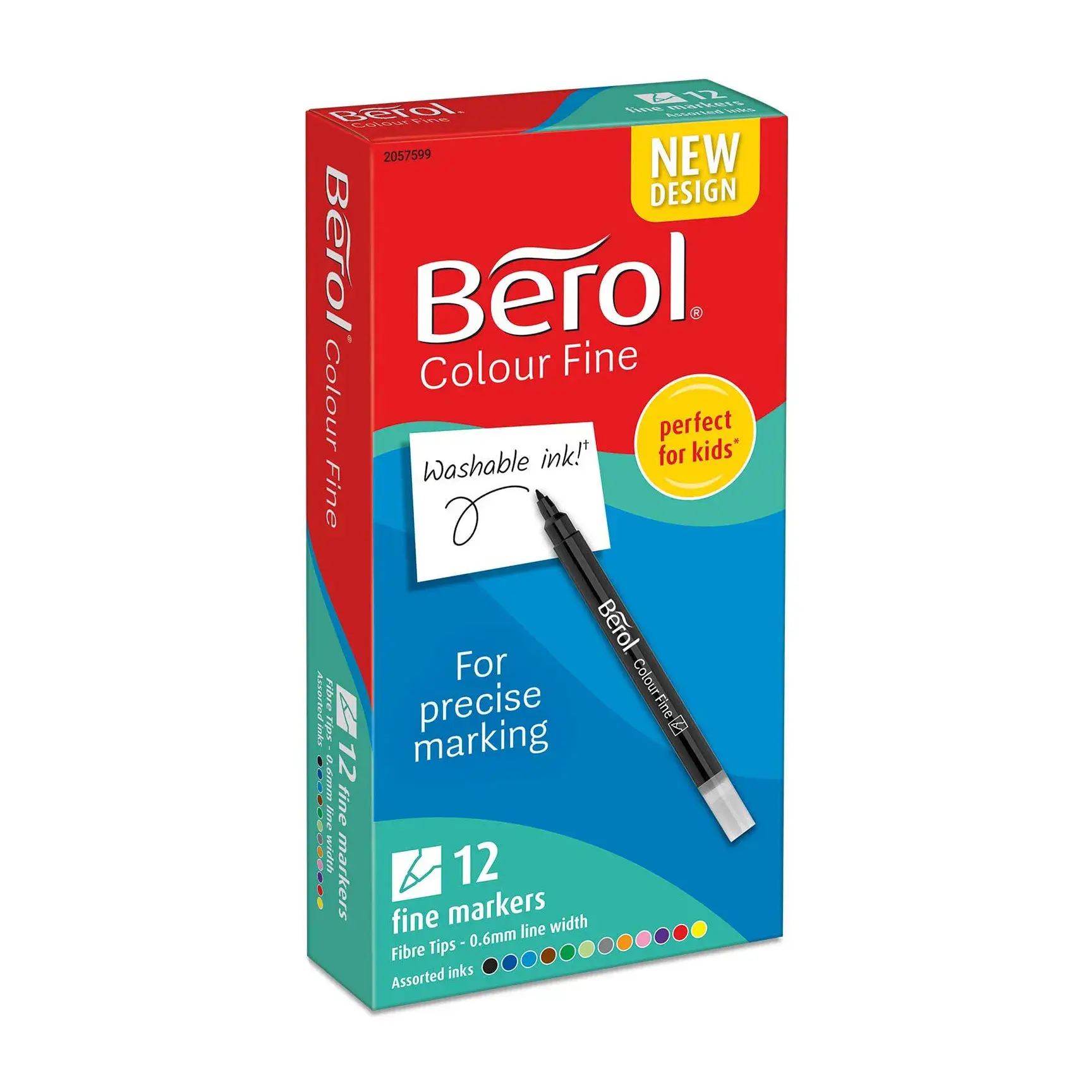 Få smukke sorte linjer med Berol Colourfine - 12 stk.