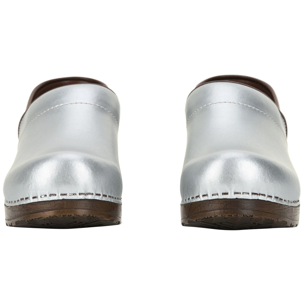 Silver sales clog sandals
