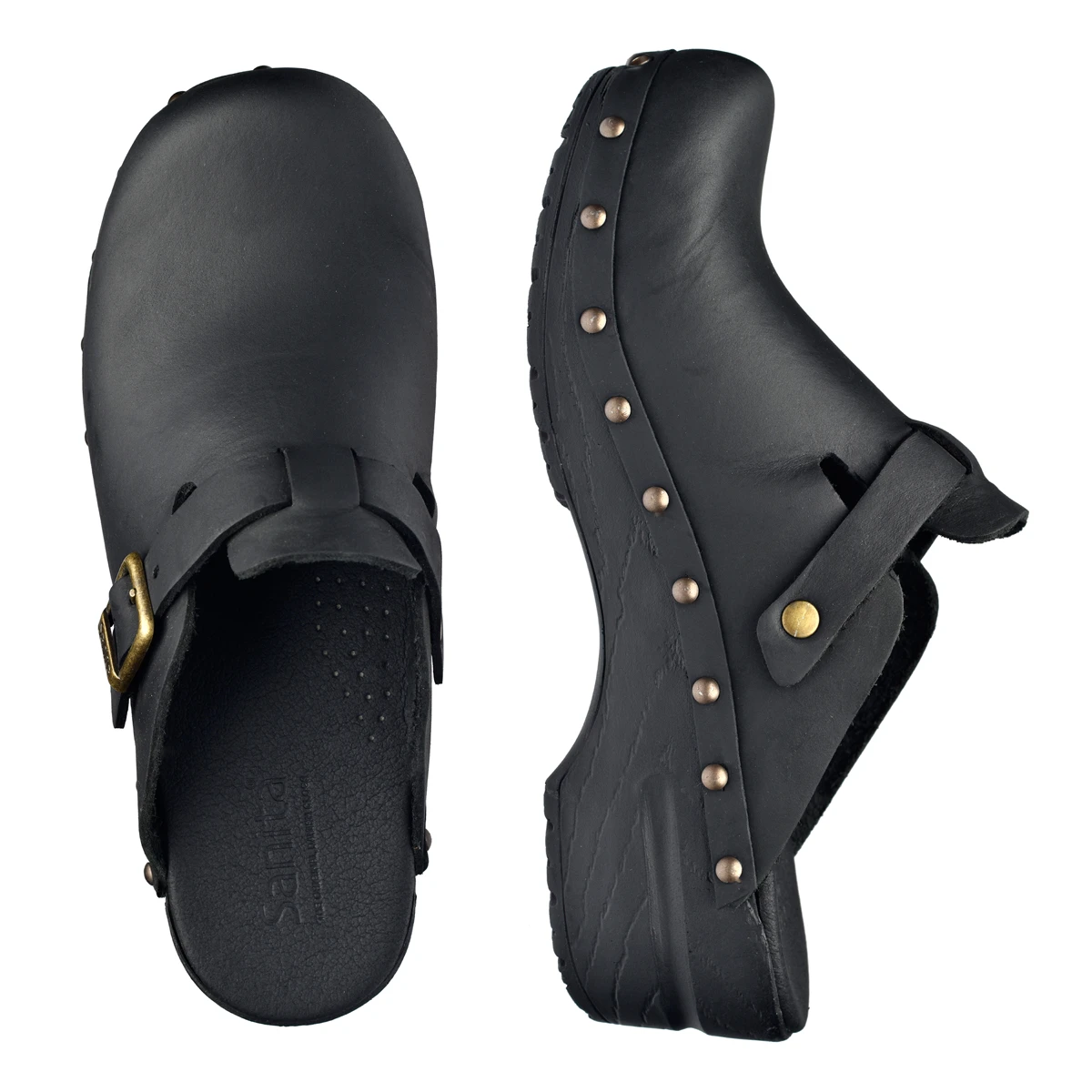 Sanita oiled on sale leather clogs