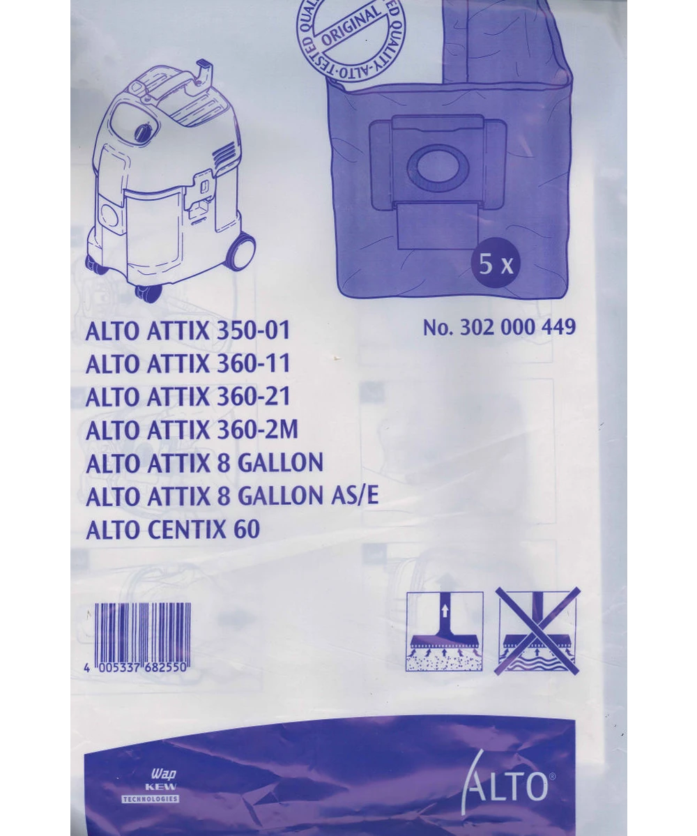 NilfiskAlto støvsugerposer papir 5 stk til Attix 3