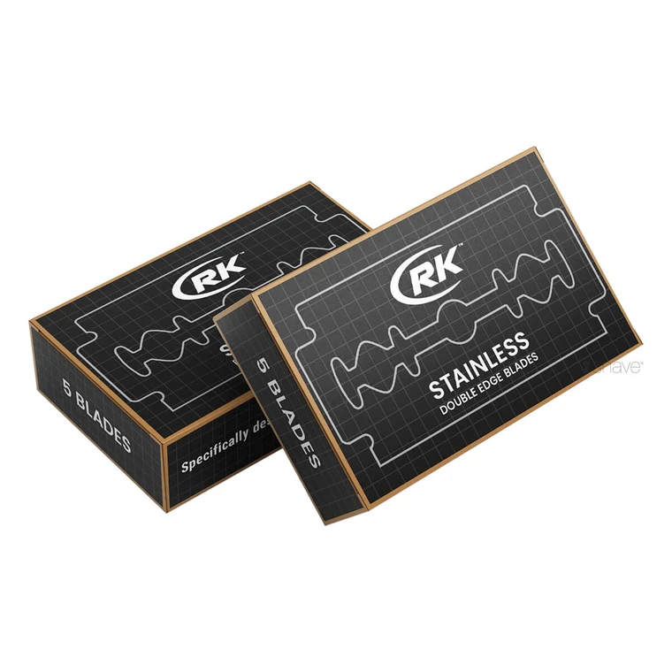 10 pcs. Double edge blades in stainless steel - RK Shaving