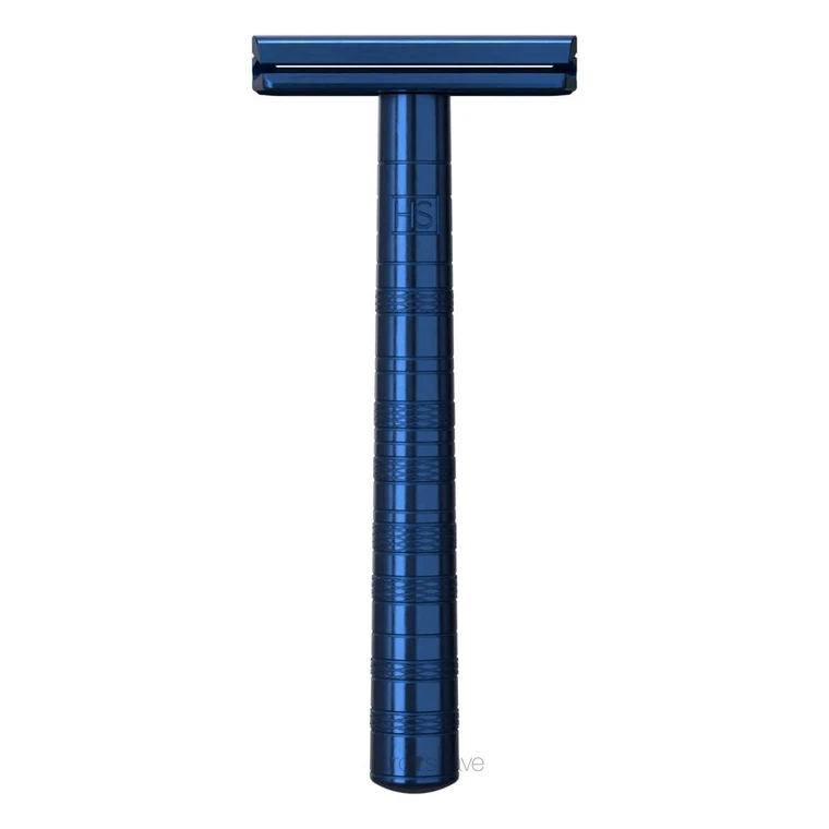 Safety Razor MEDIUM Steel Blue Aluminium - Henson Shaving