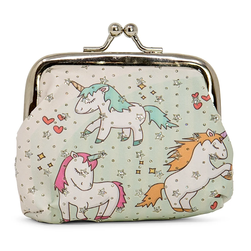 unicorn children shoulder bag coin purse - 10x10cm soft plush ( Contai