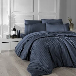 Stribet sengetøj smukke detaljer, x 200 cm – Shop her