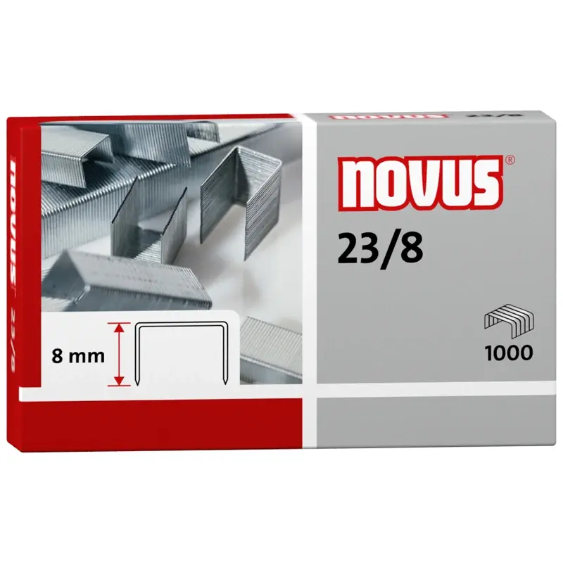 Hæfteklamme Novus re+new 26/8 1000st/pk