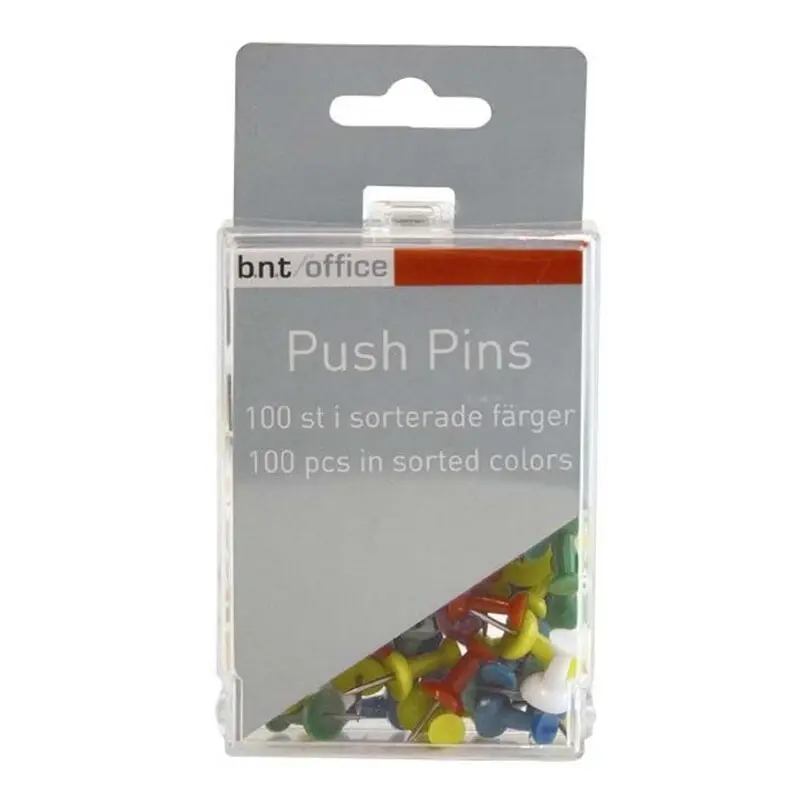 Markeringsnåle Push Pins Ass. 100stk/pak