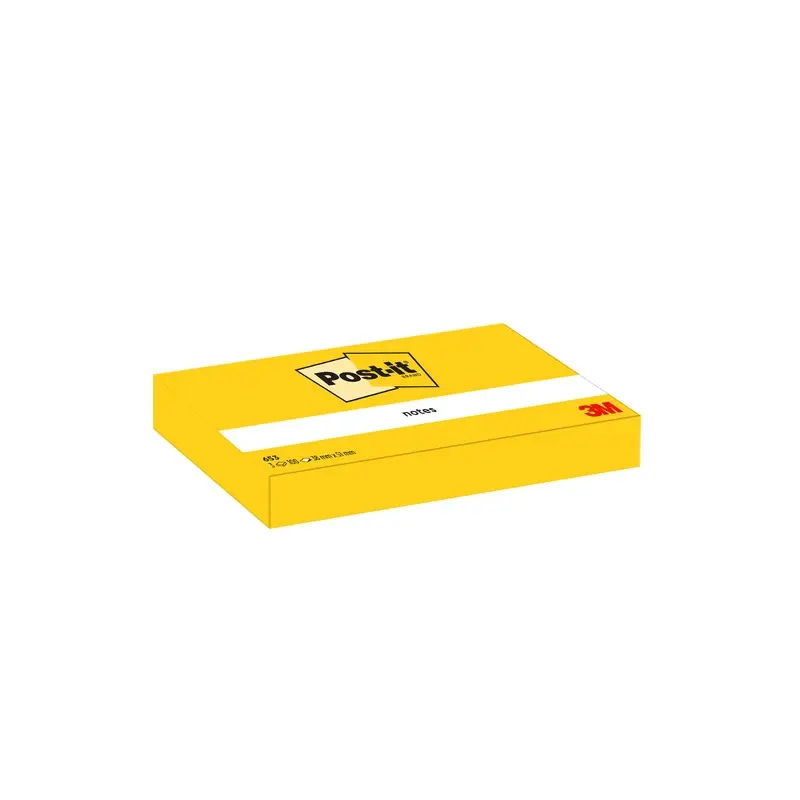 Post-it blok 653 Canary yellow 38x51mm 100bl 3M 12blk/pak