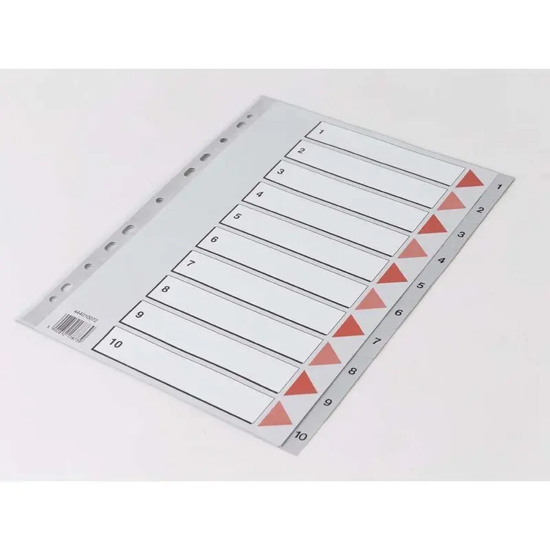 Register, Q-Line, A4,210x297mm, grå kasse a 20 sets