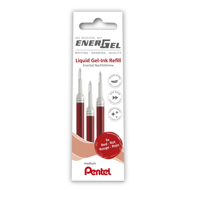 Pentel Energel Navulling 0,4 mm Fijn Ronde punt Rood LR7