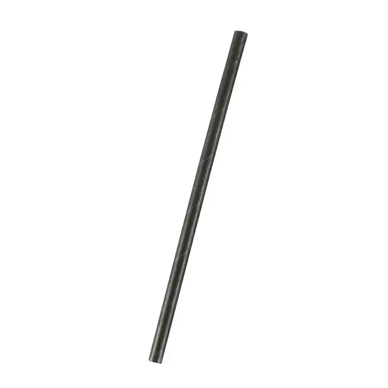 Sugerør papir sort Ø6x205mm 250stk/pak