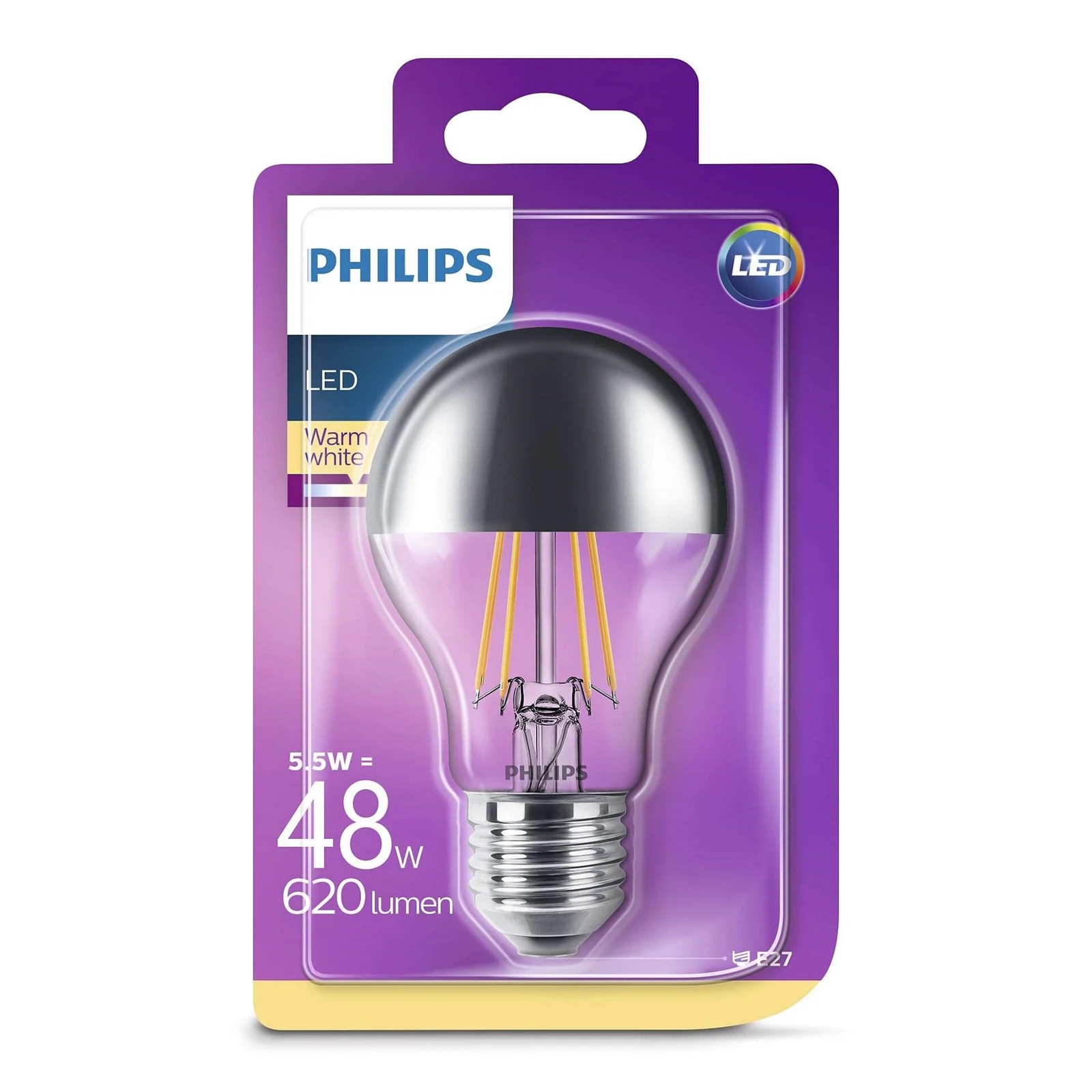 Caroline Billy ged Distraktion Bulb LED 7,2W Filament Top-Mirrored (650lm) E27 - Philips - Buy online