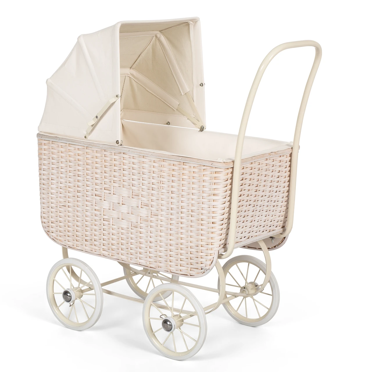 DOLL PRAM RETRO RATTAN CREAM - Main Image