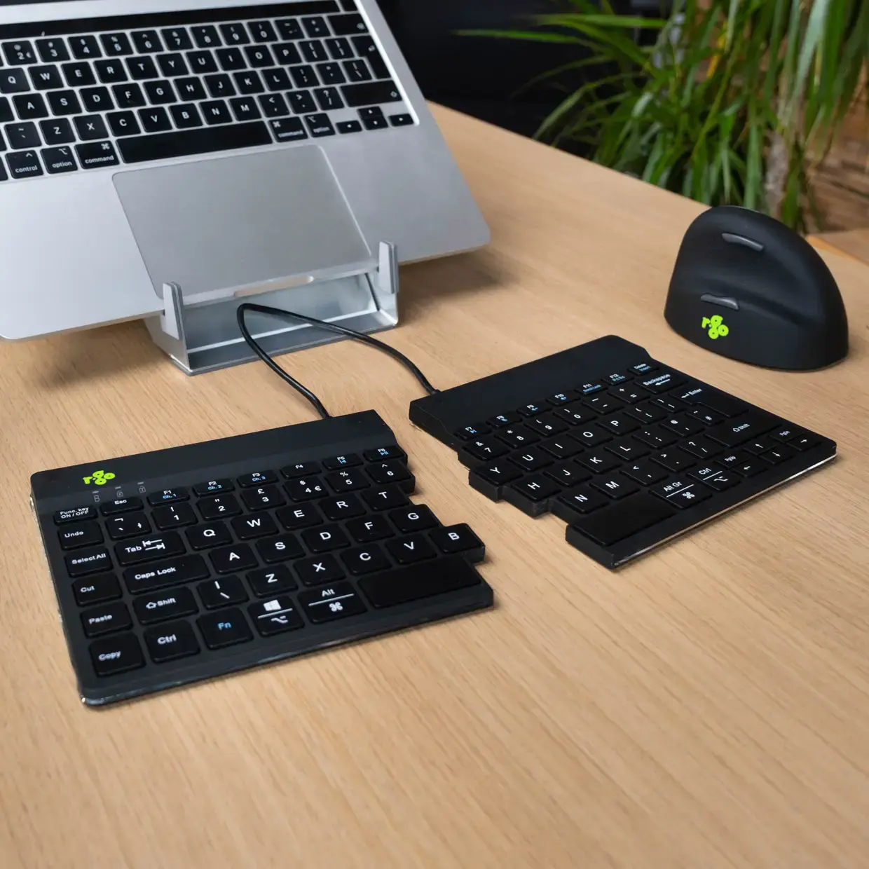 R Go Split 5 Trådløst tastatur ergonomisk R-Go Split Break Black (German) - Køb ...