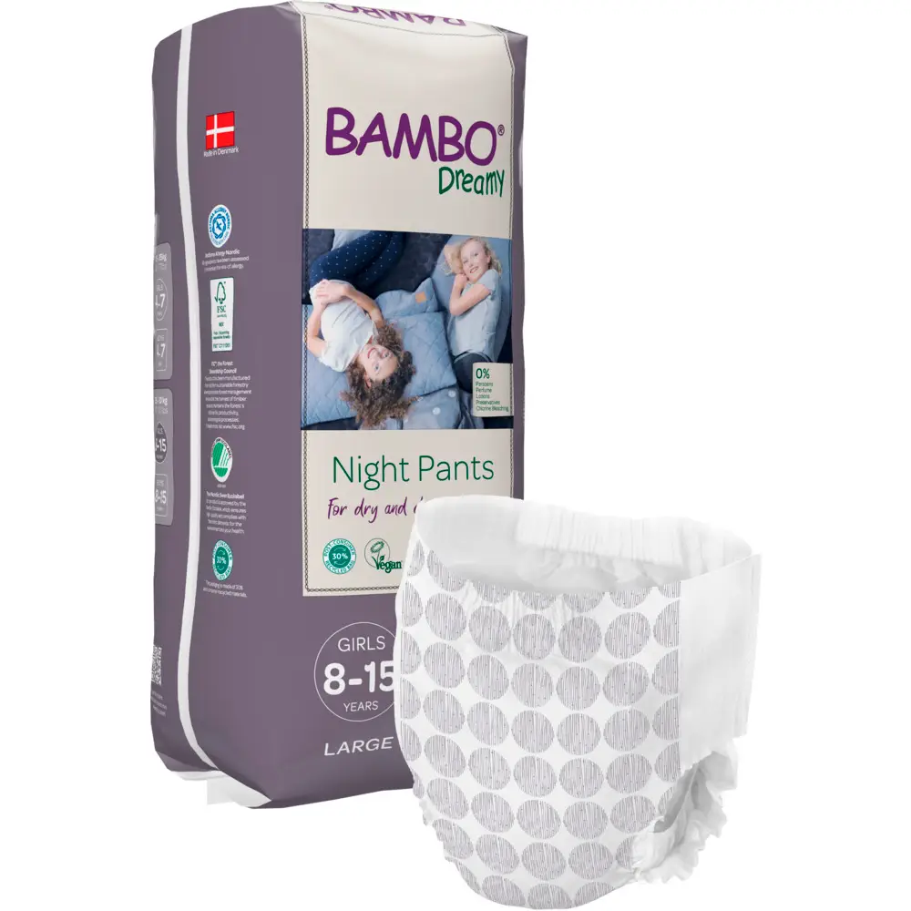 jorden ekstra Flipper Bleer Bambo Dreamy Night Pants 8-15 år pige 35-50 kg - 60 stk - Køb billigt på Grafical.dk jorden ekstra Flipper Bleer Bambo Dreamy Night Pants 8-15 år pige 35-50 kg - 60 stk - Køb billigt på Grafical.dk
