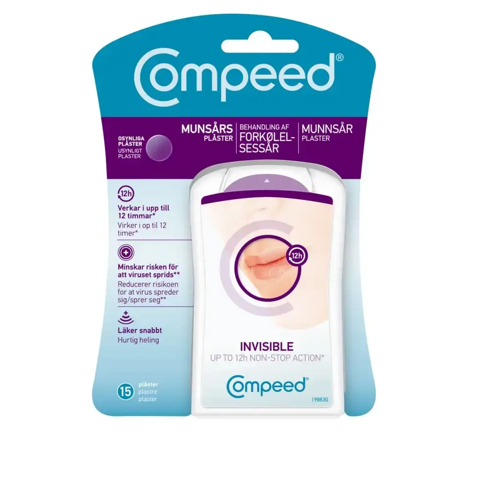 Comped Plaster Plaster - Compeed Invisible - Til forkølelsessår - 15 stk - Køb billigt ...