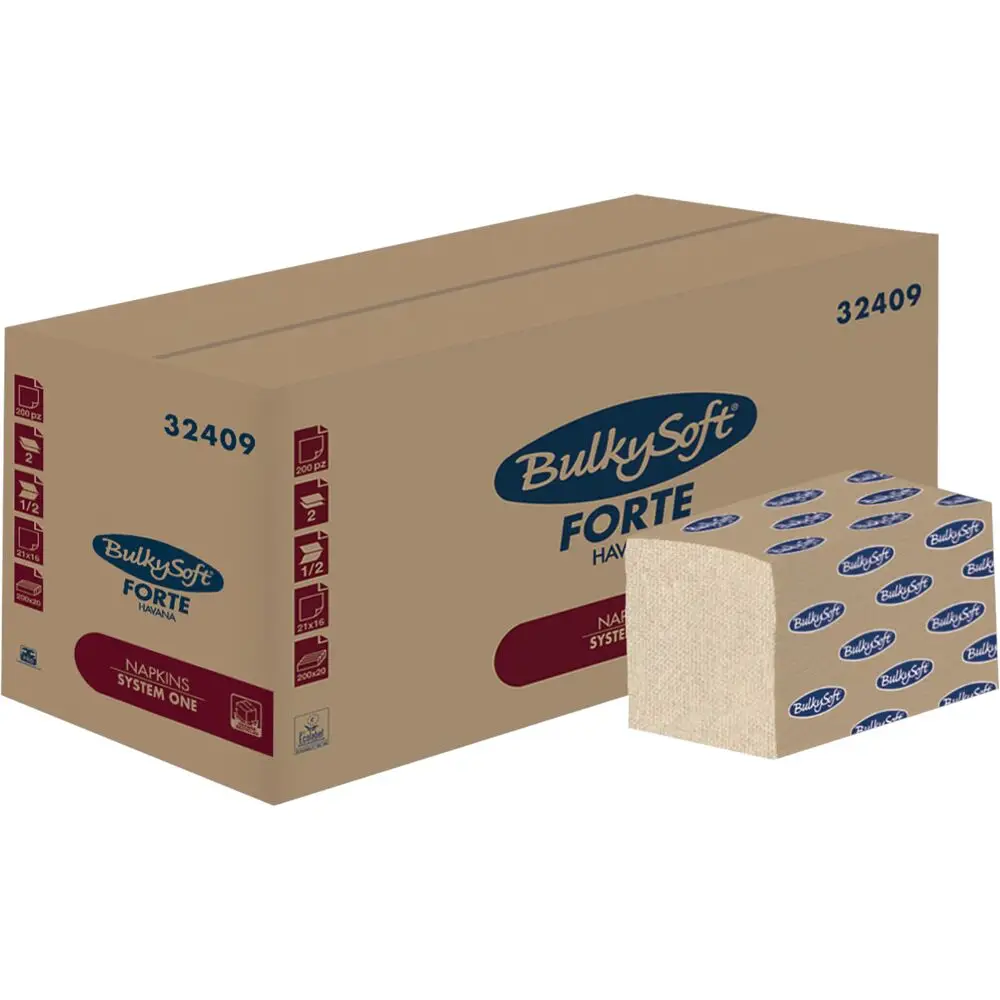 dispenserservietter-bulkysoft-havana-2-lags-interfold-21x16cm-sand