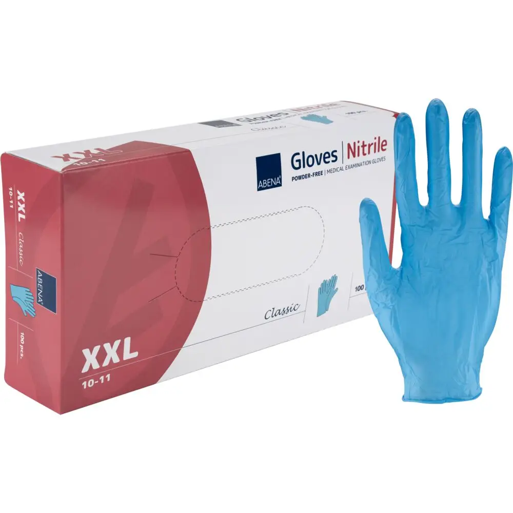 Undersøgelseshandsker Abena Classic XXL Nitril Blå 1000